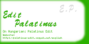 edit palatinus business card
